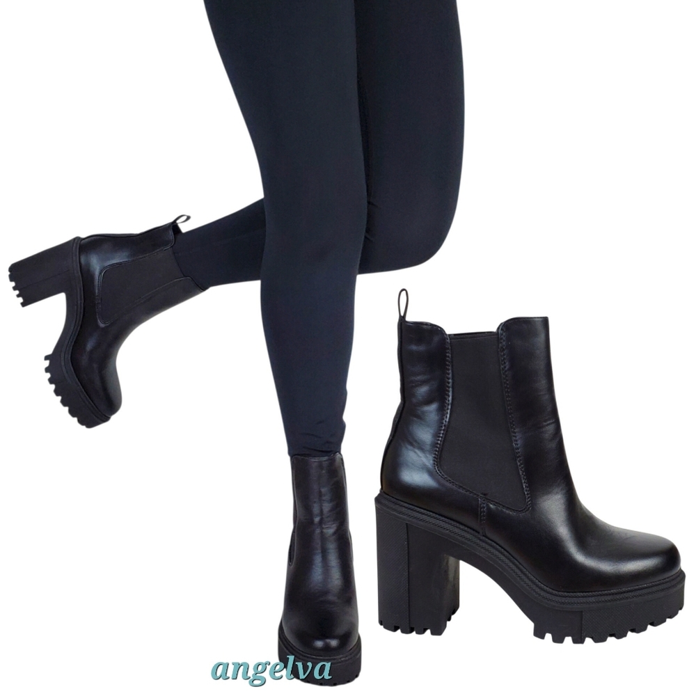 Madden Girl Black Platform Boots